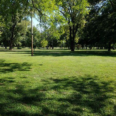 large open spaces with mature trees