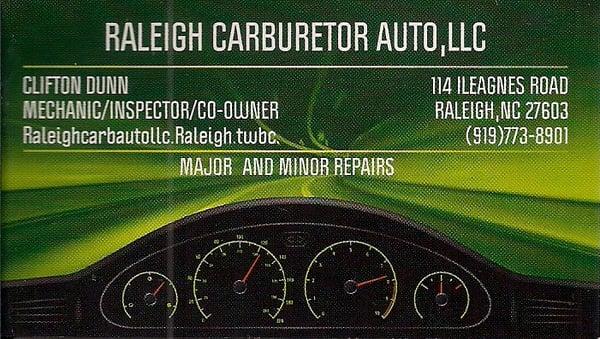 Raleigh Carburetor Auto Inspection Station