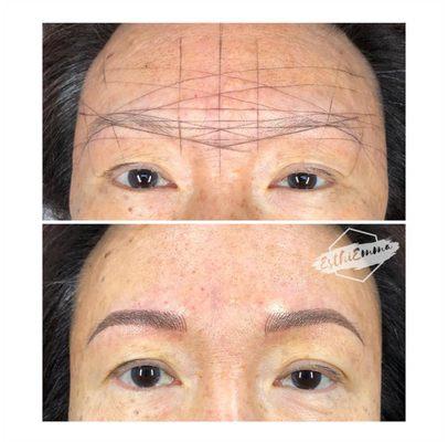 brow mapping the shape for perfect microblading results