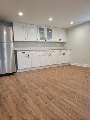 Bar area in the basement