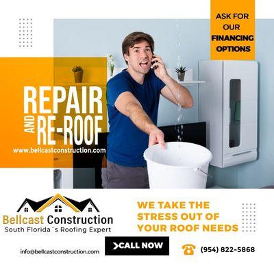 Roof Leak Repair and Roof Installation/ReRoof