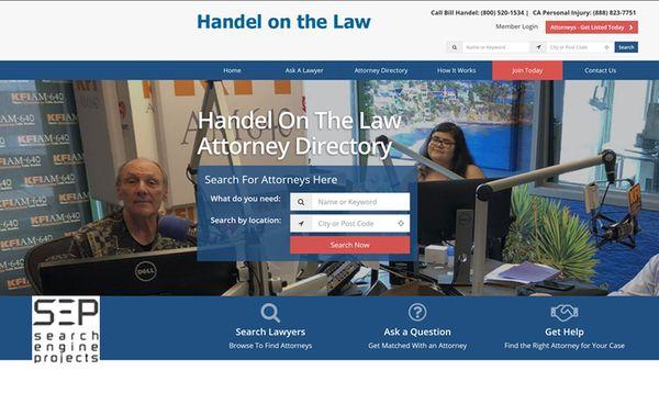 Radio Show Bill Handel  Handel on the Law Radio Show Website https://www.searchenginep­rojects.com/portfolio-items/law-firm-marketing