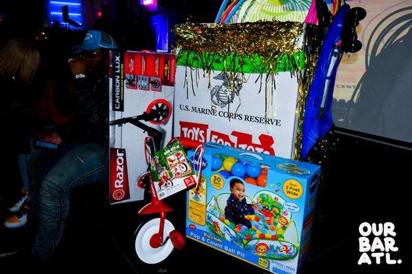 Our Bar ATL's week-long Toys 4 Shots holiday campaign w/ tequila by our friends at Patron. Thanks again to everyone who came by and donated!