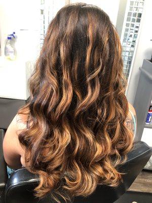 Balayage color highlight :)