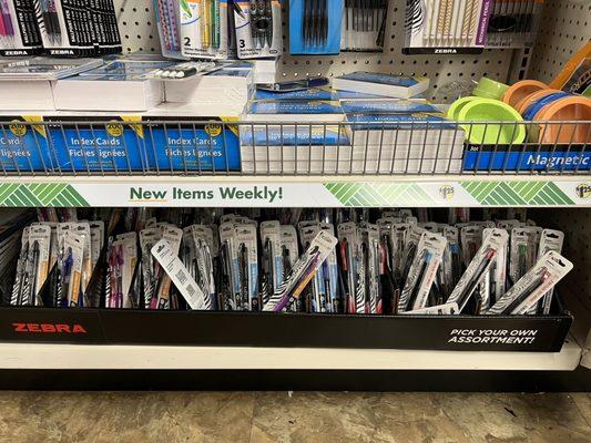 Nice Zebra pen selection