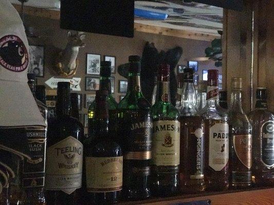 Great selection of Irish whiskeys