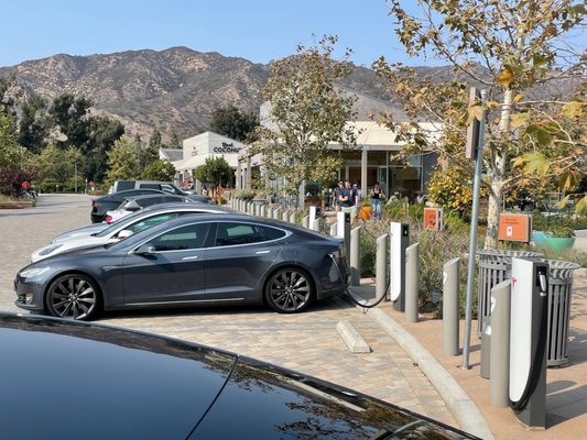 Tesla Superchargers in Malibu