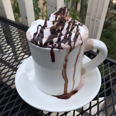 Delicious hot chocolate.