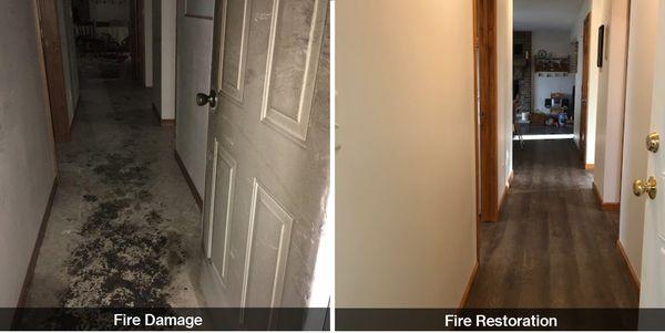 Fire damage restoration