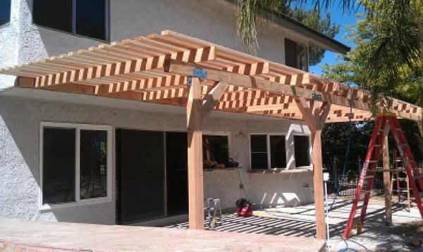 Rebuilt a Termite damaged patio cover.