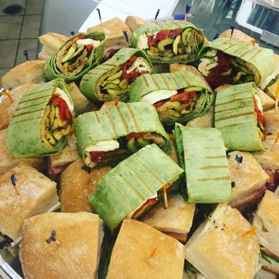 Healthy sandwiches and wraps platters