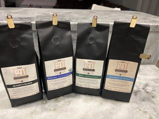 Queens blend,Honduras, Kenya, Guatemala whole coffee beans