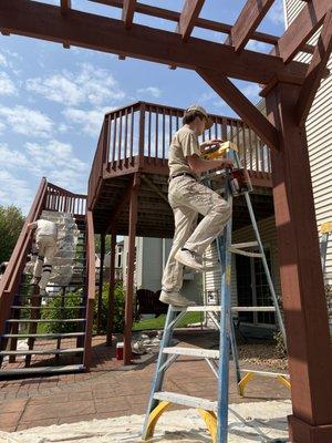 Pergola and Deck staining