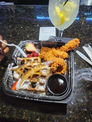 Chicken & waffles. Fire.