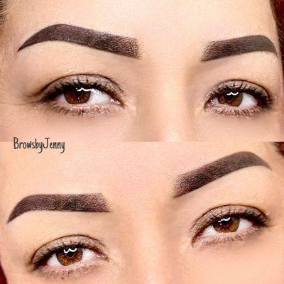 Ombré powder brows.