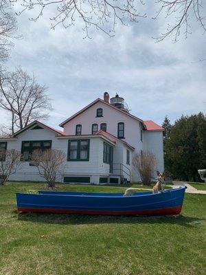 My dog @ Grand Traverse Lighthouse Museum!