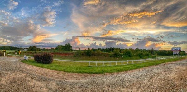 Sunset from the park.