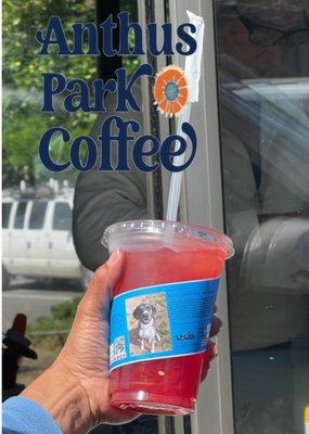 Fresh hibiscus tea with watermelon