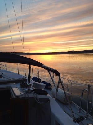 Beautiful sunset on Lake Travis