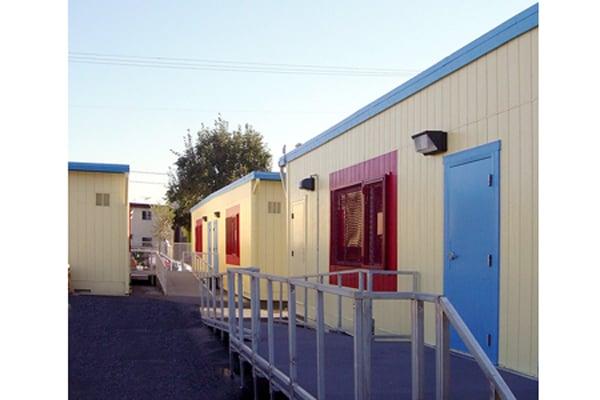 The campus is composed mostly of portables.