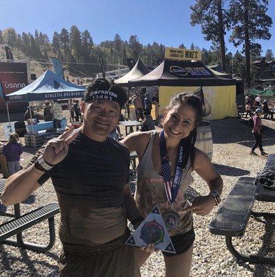 Client finishing his first Spartan Trifecta after years of training, hard work and preparation  Aroo!