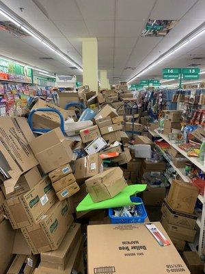 The aisle at Dollar tree