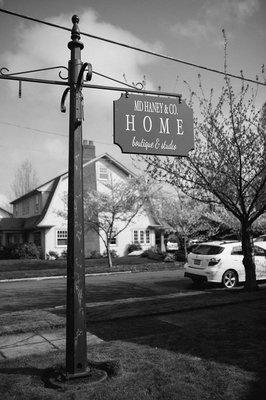 A shot of the exterior signage.