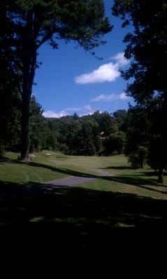 View of the par 4 7th from the Blue tees