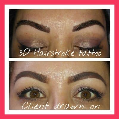 3D Hairstroke Eyebrows!! Natural and full. No more drawing your eyebrows on every morning.