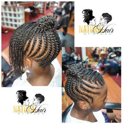 Flat twist updo!