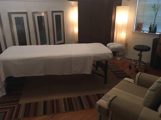 Massage Table in studio room