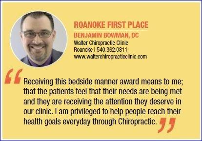 Dr Bowman - Voted Best Chiropractor in Roanoke Va for Bedside Manner!