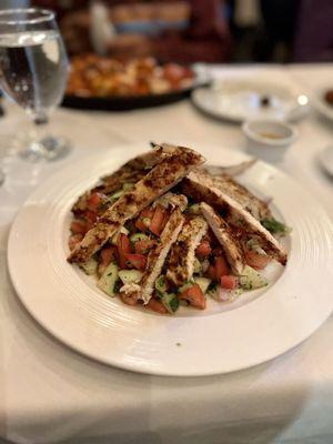 Shepherd Salad with grilled chicken