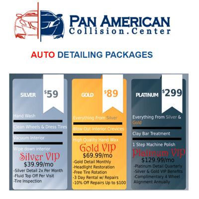 New detail packages available from our San Jose location. Single use and subscription pricing available.