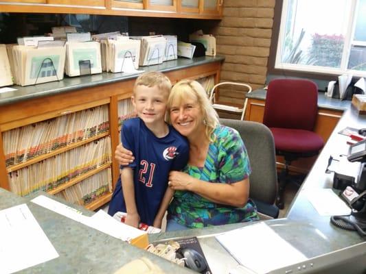 Kevin with Admin Mrs. Robyn at Di Bene dental office.