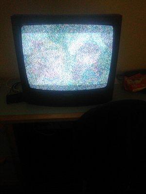 The maintenance man said the TV was working fine ok does this look a watchable TV?