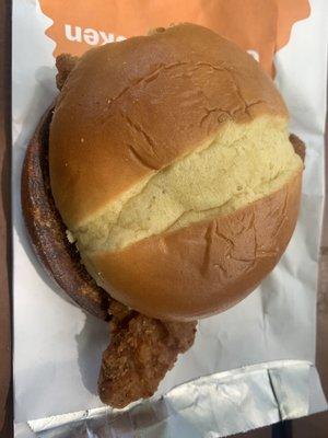 Plain chicken sandwich