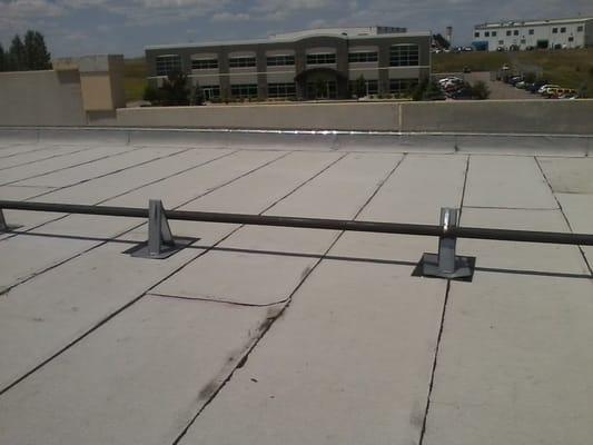 Bitumen roofing system with ISO 6″ Polymer insulation