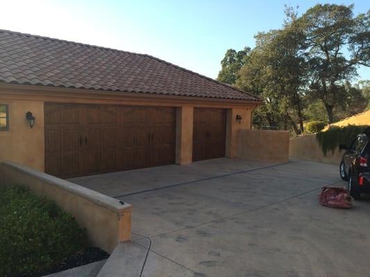 My newly painted metal garage doors! Awesome and Amazing!!