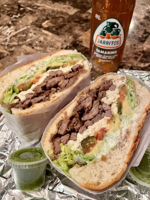 Torta de bistec (steak sandwich)