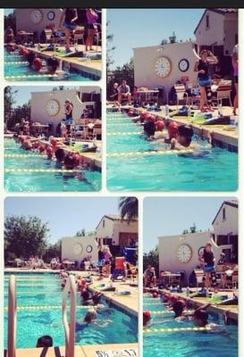 A swim clinic by a US Gold Medal Olympian happened to be scheduled today, pretty cool.