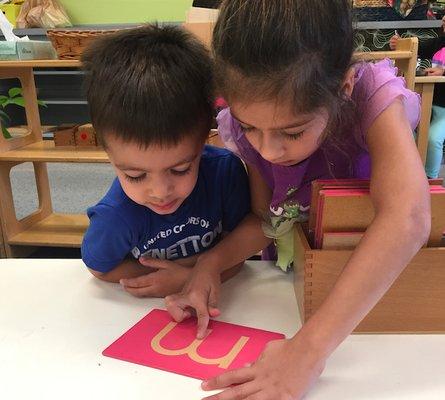 Children's House Sand Paper Letters