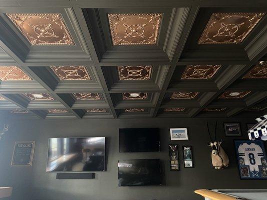 Stunning River Crest coffered ceiling install