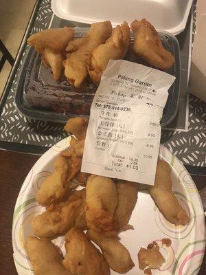 Gross Chicken Fingers (5), Chicken Wings (2), Boneless Spare Ribs