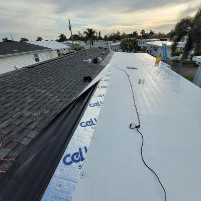 TPO ROOF TIE IN TO SHINGLE