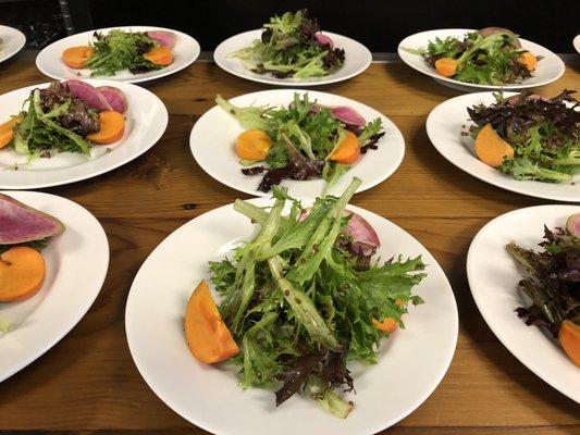 Plated winter salad