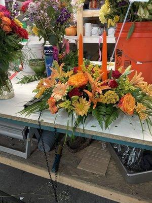 Thanksgiving Center Piece Flowers