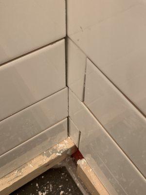 Tiles crooked and uneven