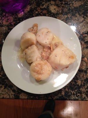 Colossal size sea scallops were so delish!