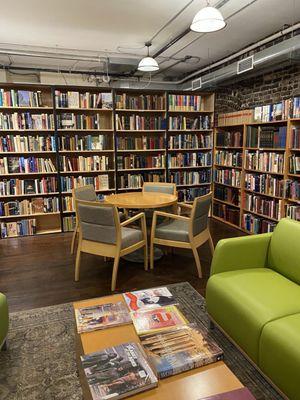 Downstairs reading area